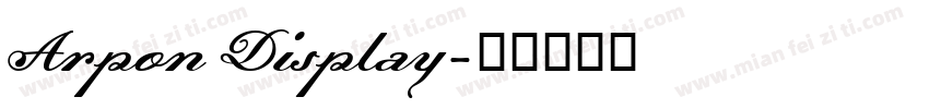 Arpon Display字体转换